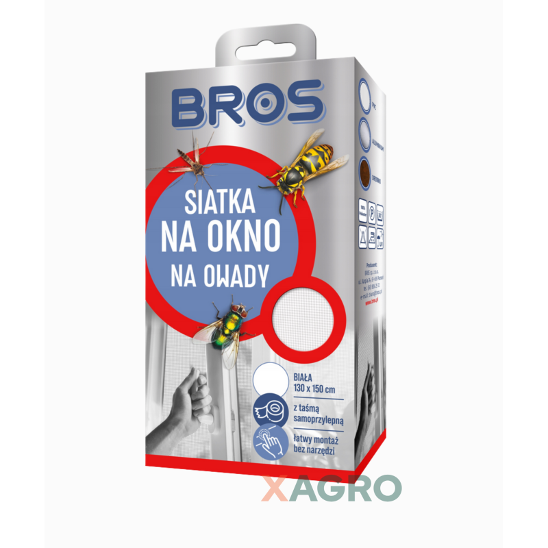 Siatka na okno Bros biała