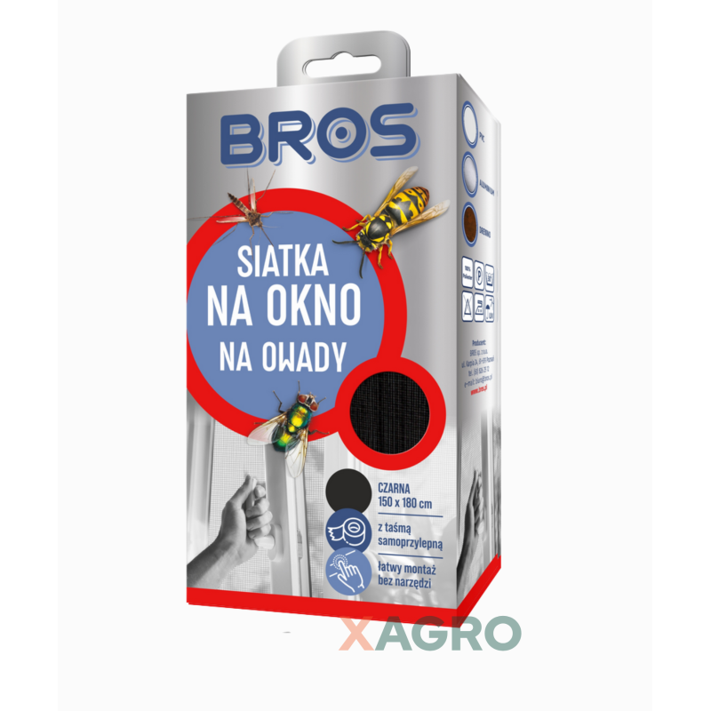 Siatka na okno Bros czarna