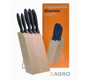 Zestaw 5 noży w bloku Essential 1023782 Fiskars