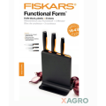 Zestaw 3 noży w bloku czarny 1057555 Fiskars