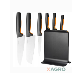 Zestaw 3 noży w bloku czarny 1057555 Fiskars