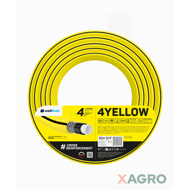 Wąż ogrodowy 4 YELLOW 3/4″ Cellfast
