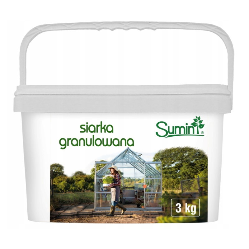Siarka granulowana Sumin, dezynfekcja szklarni, tuneli, magazynów, zakwaszanie gleby.