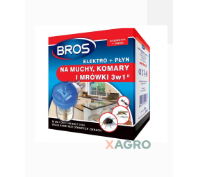 Bros Elektrofumigator+ płyn na komary, muchy, mrówki 3 w 1