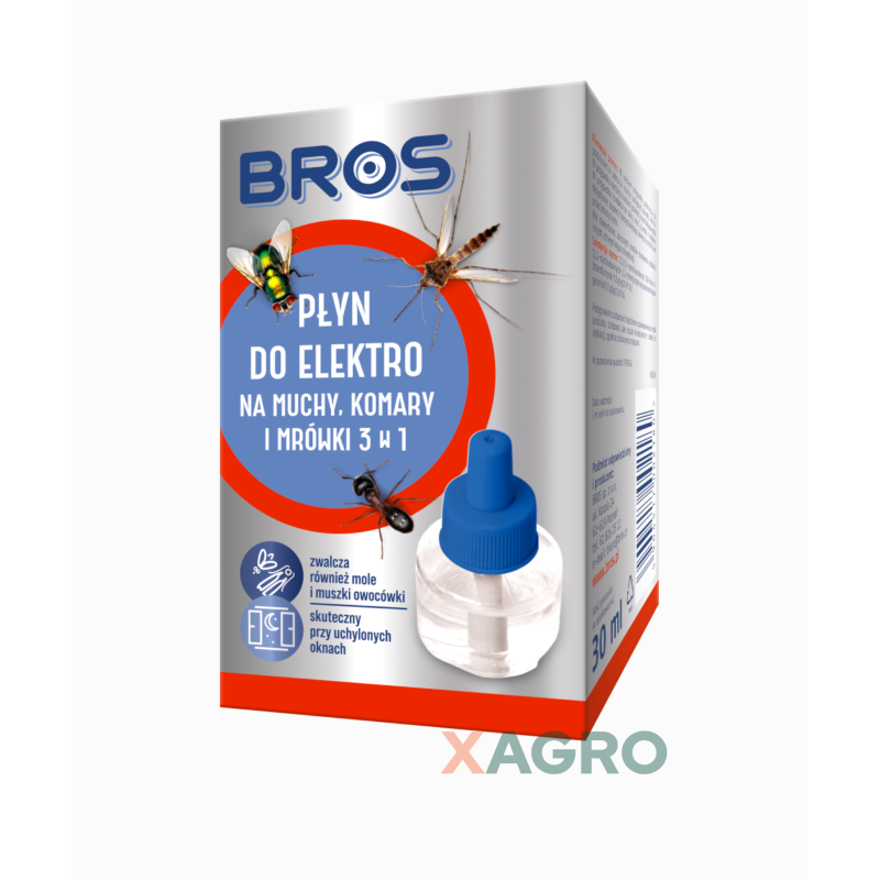 Bros Elektrofumigator płyn na muchy, komary i mrówki 3 w 1 - zapas