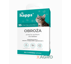 Obroża przeciw pchłom dla kotów Happs