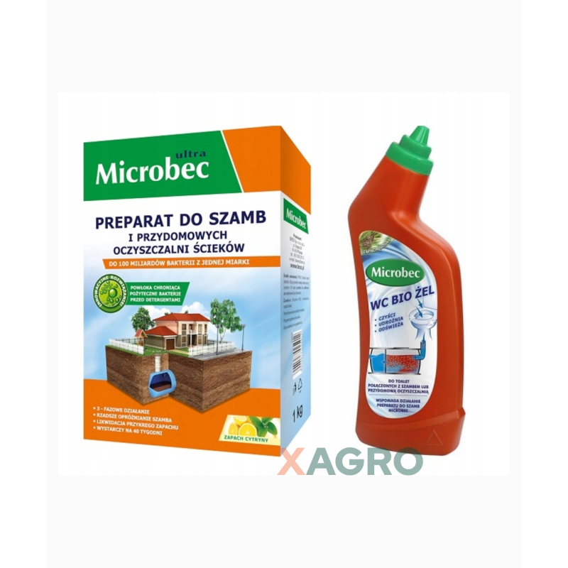 Microbec ULTRA Preparat do szamb Bros – zapach cytryny + WC Bio Żel