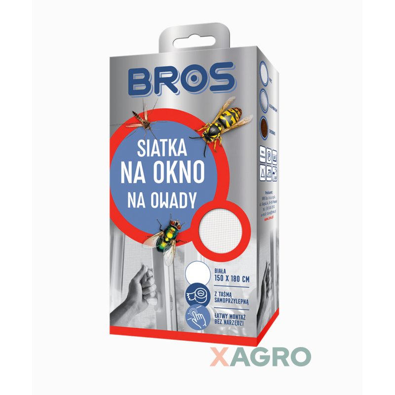 Siatka na okno Bros biała