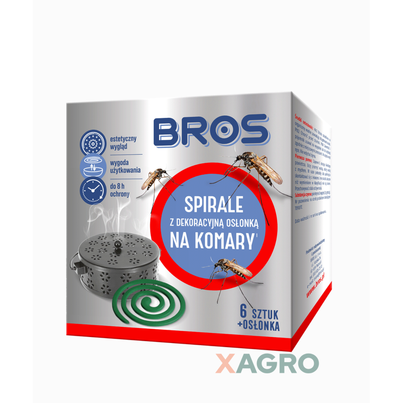 Spirale na komary z dekoracyjną osłonką Bros